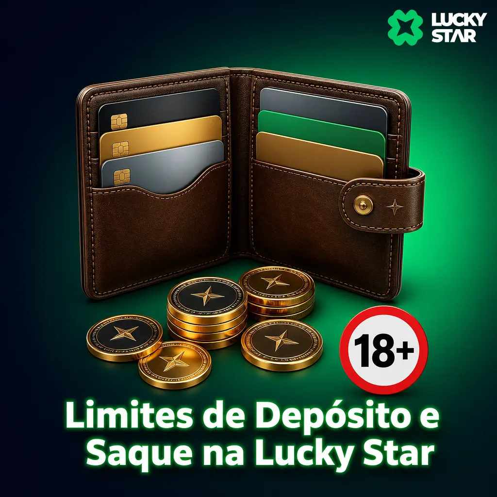 Limites de depósito e saque na Lucky Star por PIX, TED e criptomoedas como Bitcoin