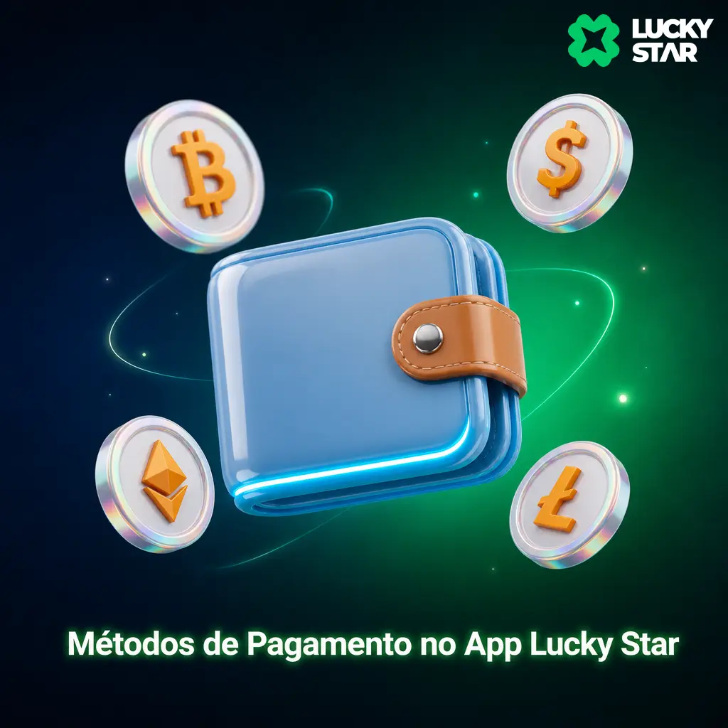 Métodos de pagamento do app Lucky Star: PIX, TED, cartões, carteiras digitais e criptomoedas com segurança SSL.